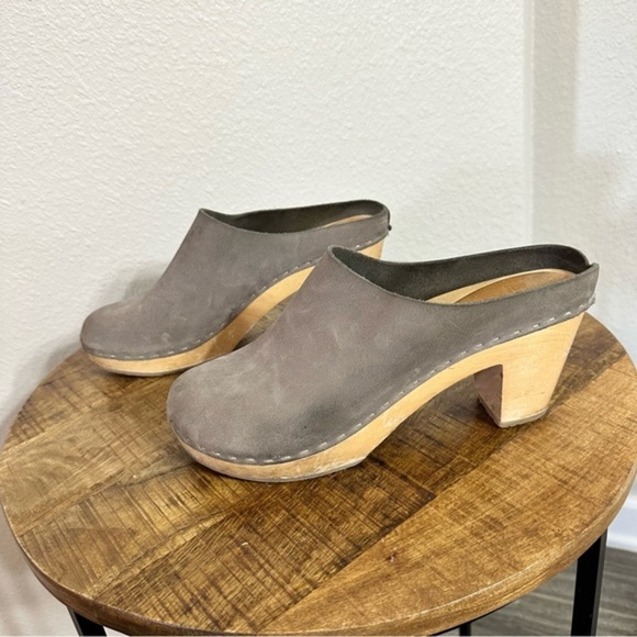 Bryr Chloe Closed High Heel Clog Grey 41 - Picture 3 of 9